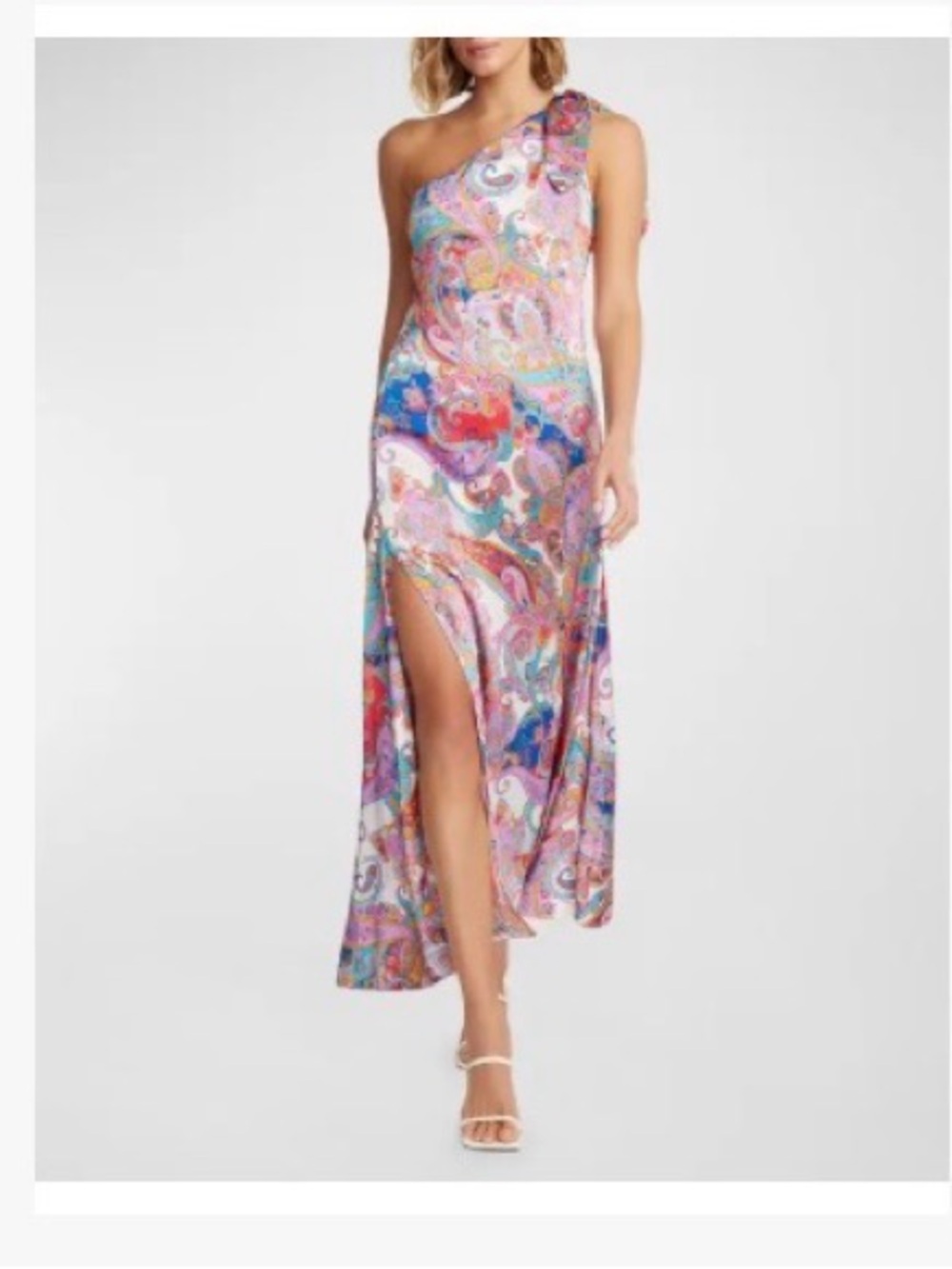 Robert Graham Audrey Paisley One Shoulder Maxi Dress Size 6